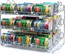 Can Organizer for Pantry - Stackable Can Rack for 36 Cans, Canned Food Storage, 