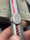 VTG Art Deco Sterling Silver B Initial Engraved Signet Ring Size 8.75 1920s 30s