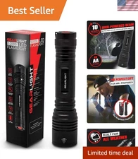 High Lumens - Super Bright, Powerful, Mid-Size Tactical Flashlight for Outdoo...