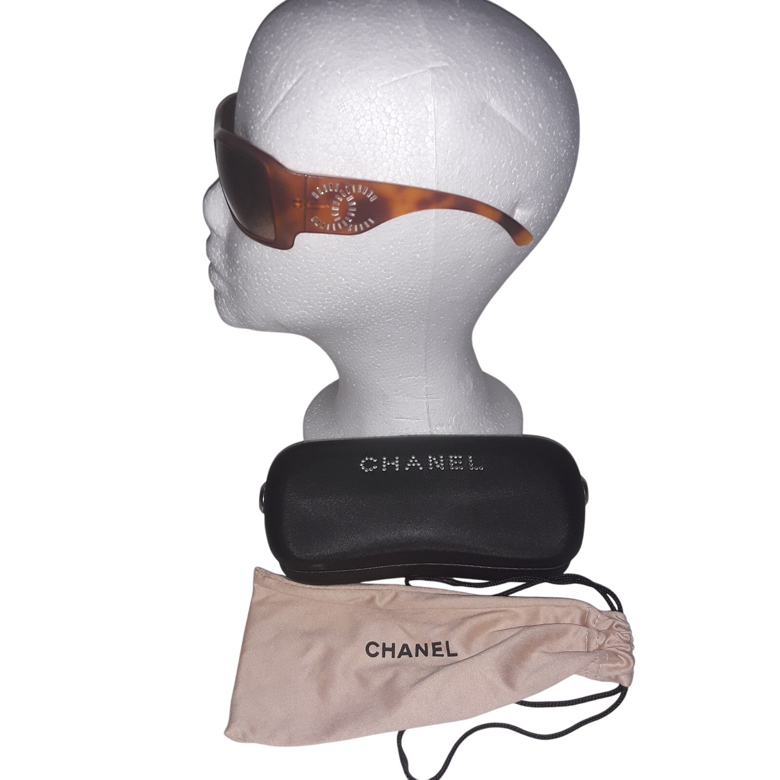 Auth Chanel CC Logo Tortoise Shell Sunglasses, Ca… - image 6