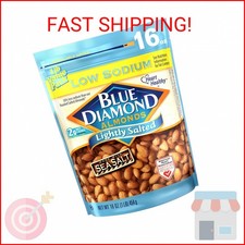 Blue Diamond Almonds Low Sodium Lightly Salted Snack Nuts, 16 Oz Resealable Bag