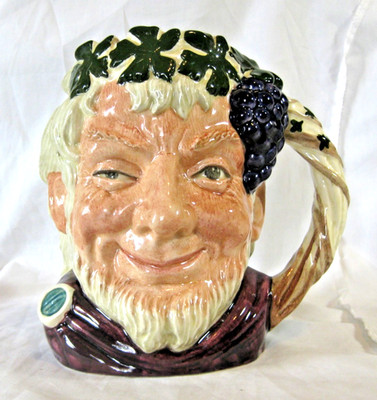 Royal Doulton Large Character Toby Jug ''Bacchus'' D6499 1958 7 1/4 in