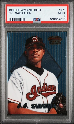 1999 Bowman's Best C.C. Sabathia Rookie #171 PSA 9 Mint Cleveland Indians