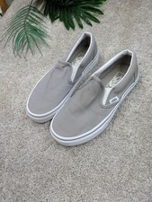 Vans Classic Slip-On Shoes Womens Size 5 Gray Canvas Low Top Skate Sneakers