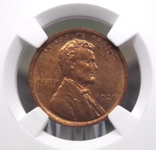 1920 "P" Lincoln WHEAT Cent Penny 1c NGC MS63 RB #007 Red Brown Unc BU ECC&C Inc