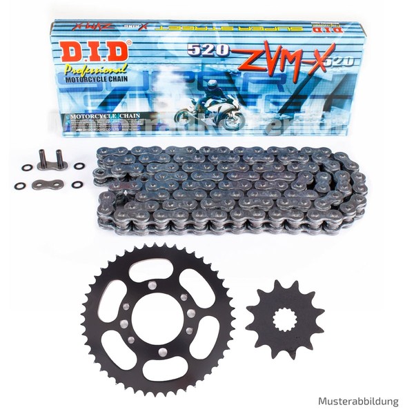 DID Kettensatz FüR Honda VT Shadow 125 1998-2010 Mit Kette Zvmx Niet Stahl-image