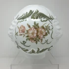 9" Vtg Gone With The Wind Wild Rose W Lion Milk Glass Ball Oil Lamp Shade Globe