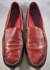 Cole Haan Pinch Maine Classic Leather Penny Loafer Women's Size 10 Burgundy Red