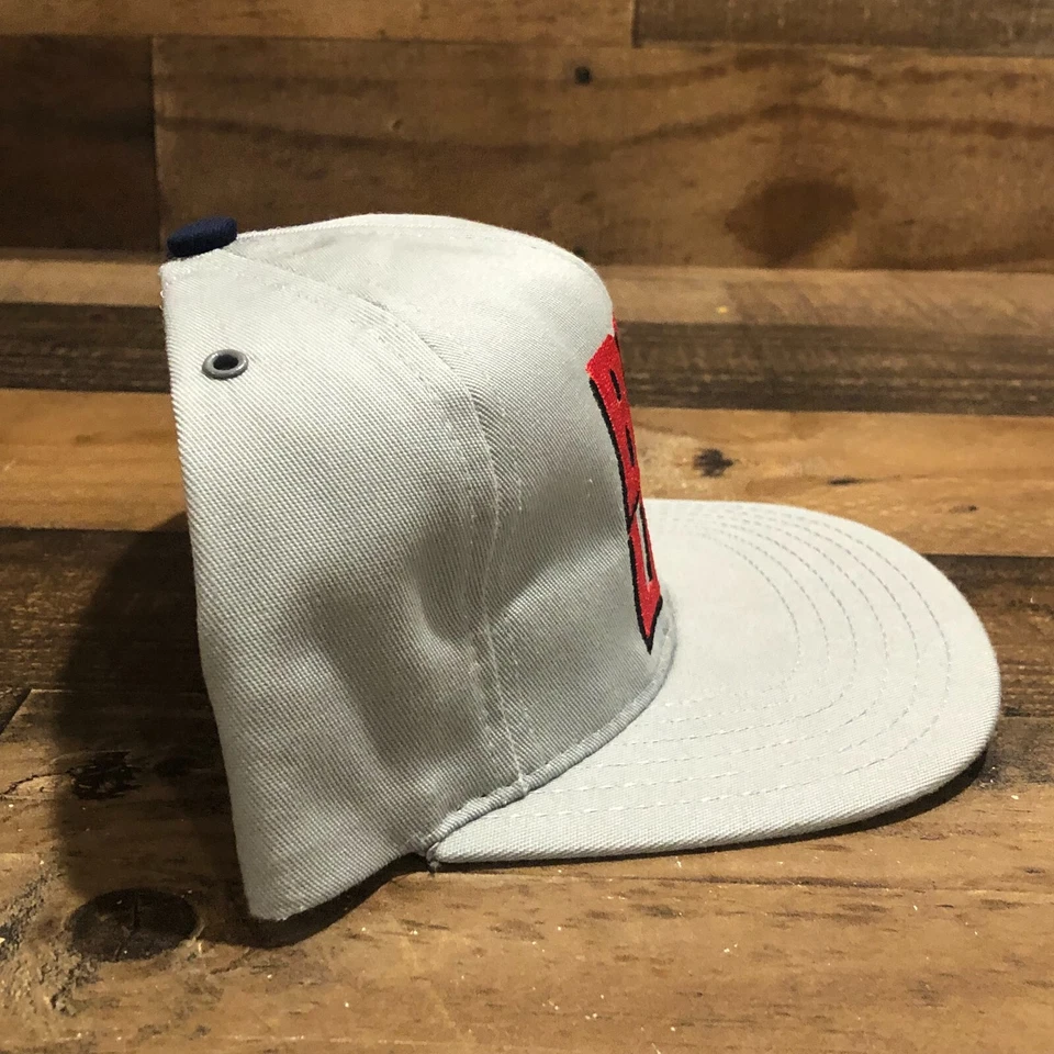 Vintage Bud Light Hat Snapback Baseball Cap Mens Gray Blue USA Made 90s - READ - Image 4 of 4