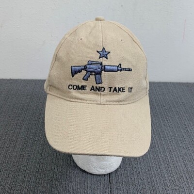 Come and Take It Baseball Hat Mens Adjustable Tan AR 15 M4 Rifle 2nd Amendment