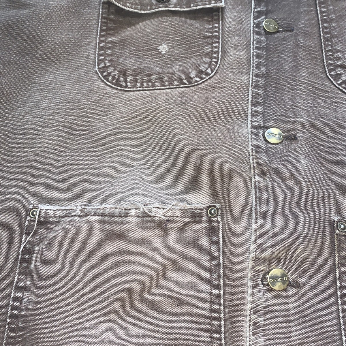 Vintage Carhartt C02 DKB Brown Blanket Lined Chore Jacket