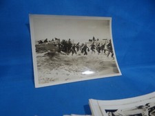 Vintage WW2 Era Photo U.S. Marines Reaching the Beach Seaside