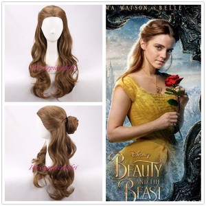 17 New Movie Beauty And The Beast Princess Belle Long Wavy Brown Cosplay Wigs Ebay