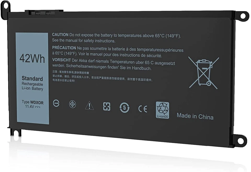 Аккумулятор WDX0R WDXOR для Dell Inspiron 4 ячейки 42 Втч 15 5567 5568 13 5368 7368 7569 - Изображение 2 из 4