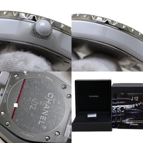 CHANEL J12 8P Diamond White Shell H2422 white Ceramic Quartz 33mm Women's watch - Picture 9 of 9