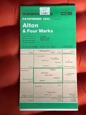 OS Ordnance Survey, Pathfinder Map, Sheet: 1244,  Alton & Four Marks