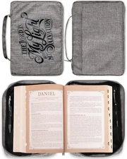 Christian Art Gifts Poly-Canvas Bible Cover for Men & Women: the Lord Is My Ligh