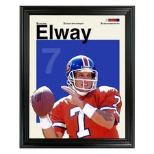 John Elway Framed Sports Art Photo by Thomas Maxwell