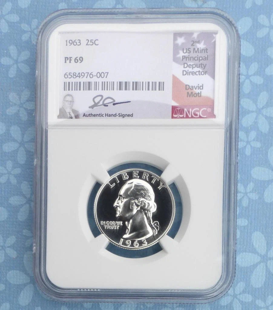 Proof PR 69 Graded 1963 Washington Quarters (1932-1998) for sale