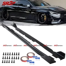 For 2017-2022 Infiniti Q60 Side Skirt Winglet Extension PU Lip Splitter Body Kit