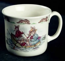 Royal Doulton Bunnykins Row Boat Mug*VTG England*Bone China*Rabbit