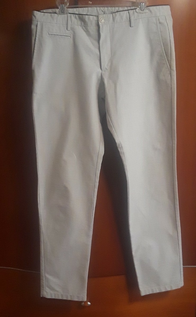 ZARA Man Pants Light Gray with Black Trim Size 34 X 32 | eBay