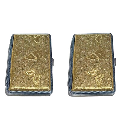 2x Long Size Zigarettenetui für 100er Zigaretten Etui Box Cigarettes Case Tabak