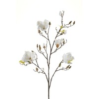 KüNstlicher Magnolienzweig Creme Weiß H. 105Cm Emerald Kunstblumen