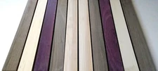 3/4"x2"x16" - 2 PURPLEHEART 4 Walnut 4 Maple Wood DIY Cutting Boards Charcuterie