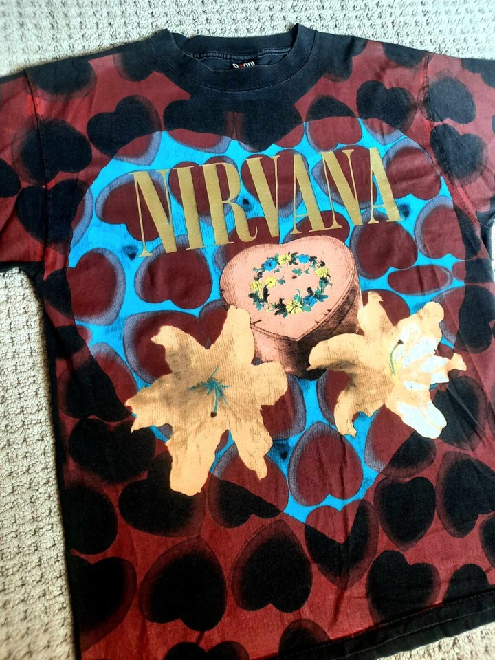 Nirvana Heart Shaped Box Blanc - Vêtements T-shirts Manches