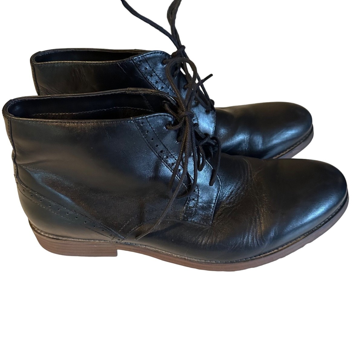 Nunn Bush black tie leather boots size 9.5 W Nunn Bush 1912 Plain Toe Boot - Free Shipping | DSW main image 4