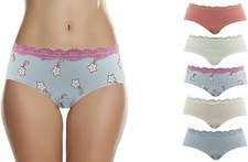 Hipster Panties for Women - Pack of 5 Cotton Seamless Womens Underwear Stretchy