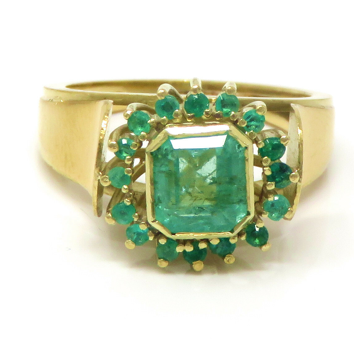 NYJEWEL 14k Yellow Gold 1.5ctw Natural Emerald Ri… - image 1