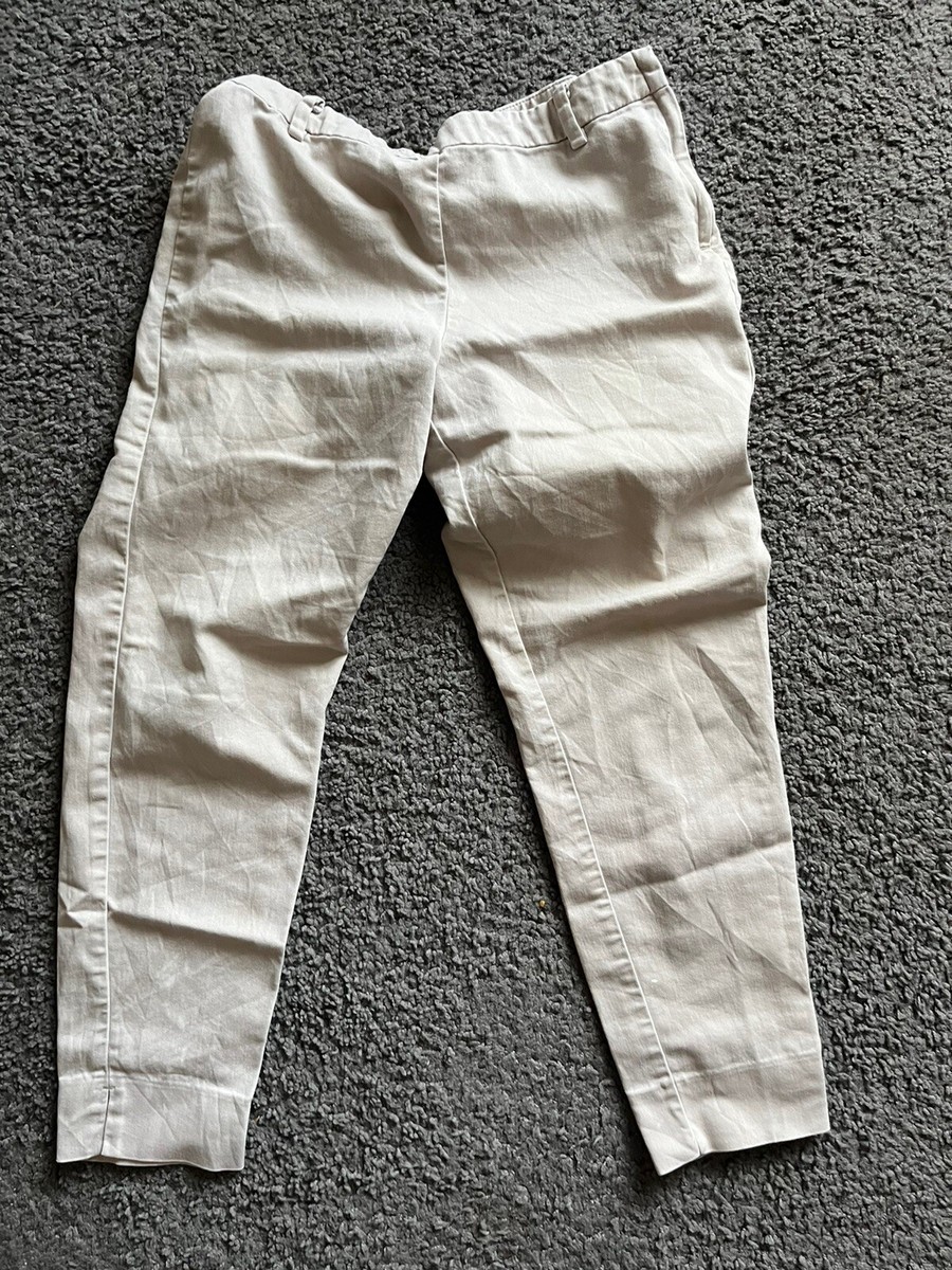 dress pants for women h&m 14 Black Business Casual Pull on Side Zip Ankle eye fastener Ladies - Grey Marl Tailored