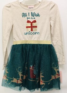 christmas unicorn dress