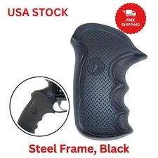 Pachmayr 02475 Rubber Diamond Pro Grip Fits Taurus Public Defender Poly Black