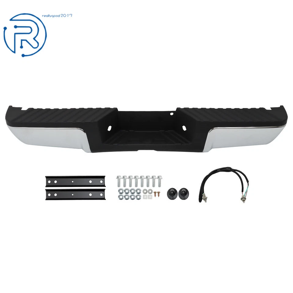 For 2008-2016 Ford F250 F350 F450 Super Duty Chrome Steel Rear Bumper Assembly - Image 2 of 4