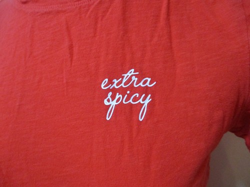 Women's PINK Victoria's Secret Red Extra Spicy Tee Shirt Size Extra Small - Picture 3 of 9