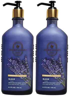Bath & Body Works Aromatherapy Sleep Lavender Vanilla Body Lotion S/2 #3022J