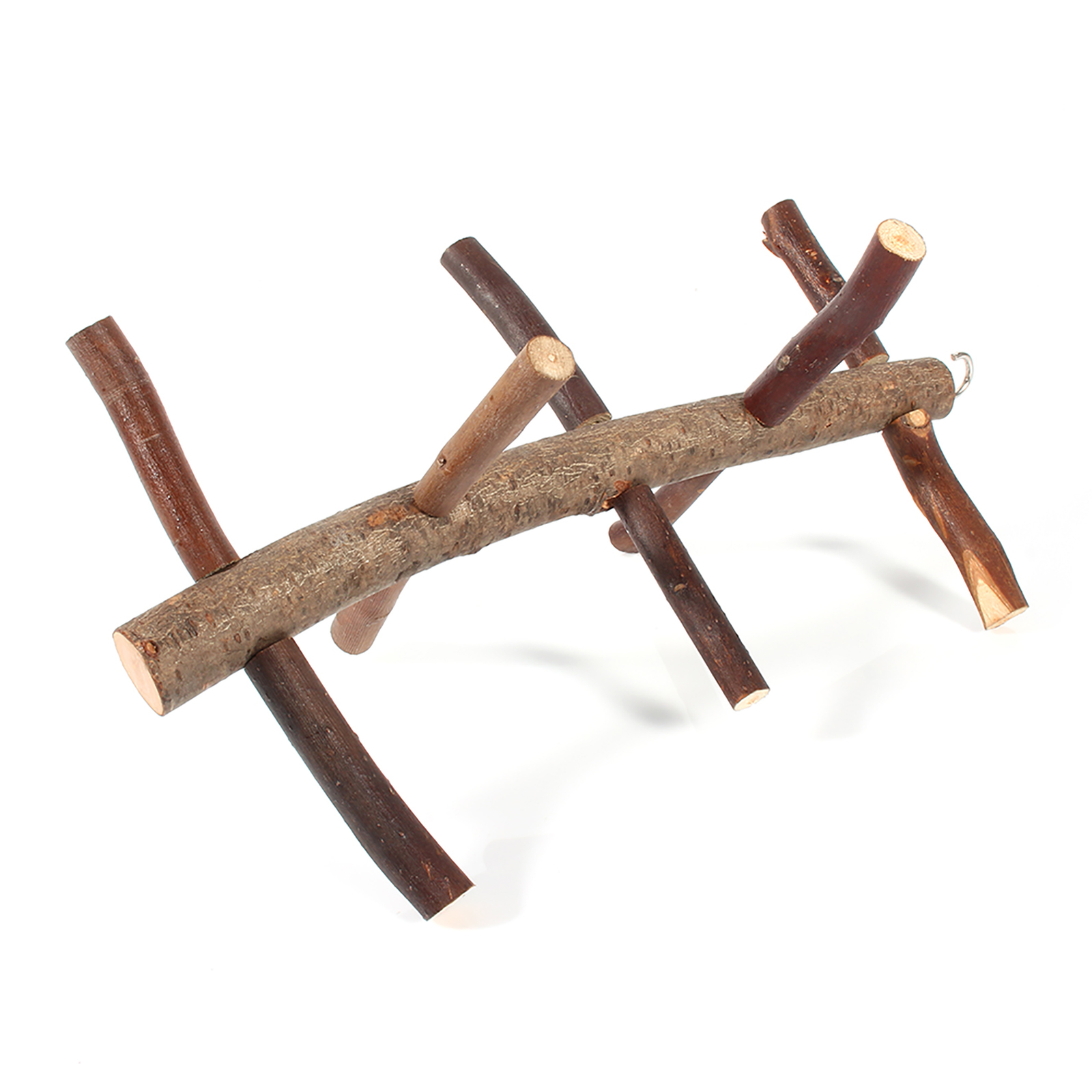 Birds Perches Cage Stand Toy Hanging Wooden Activity Branches Climbin Eom eBay