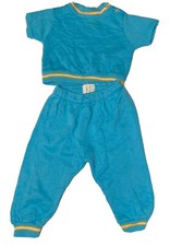 Vtg JcPenney Toddletime Infant Baby Blue Boys Sweatshirt Pants Set Outfit Sz 1