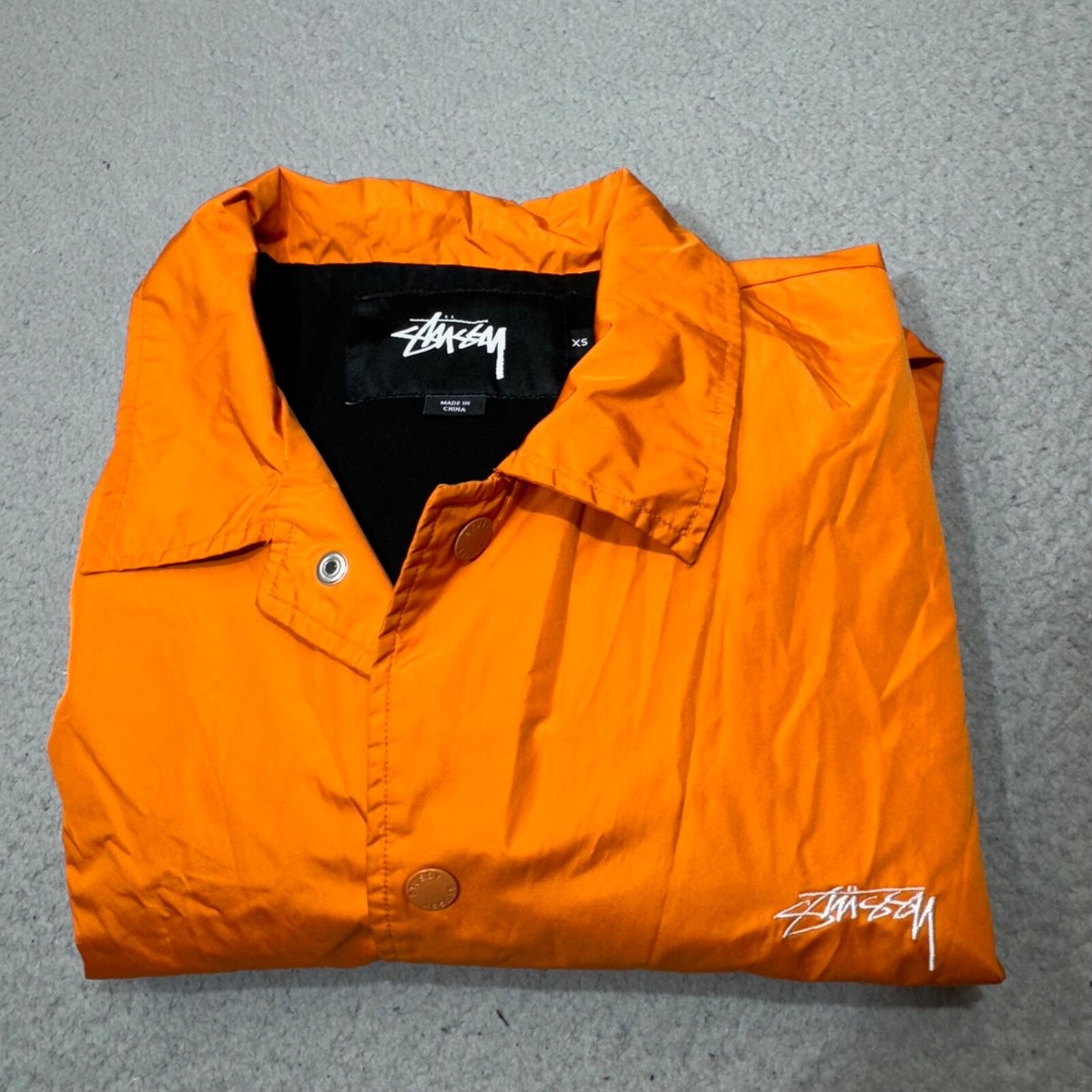 Stussy Jacket Men Extra Small Orange Cruise Coach Skateboard Stussy Jacket Men Extra Small Orange Cruise Coach Skateboard