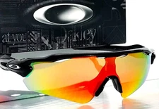 NEW Oakley RADAR EV PATH Shiny Black POLARIZED Galaxy Ruby Sunglass 9208