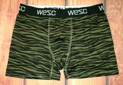 MENS WeSC ZEBRA ANIMAL PRINT BOXER BRIEF M (32/34)