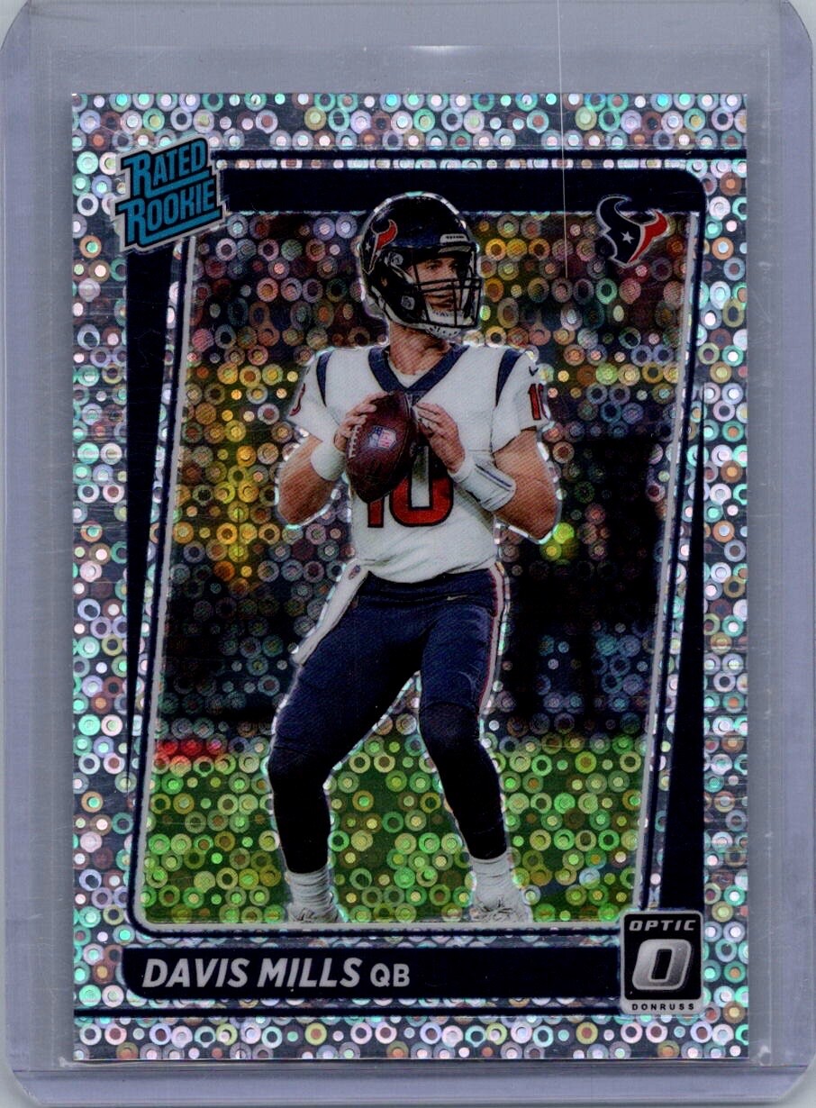 2021 Donruss Optic Rookie Disco Silver Circles Prizm /125 #222 Davis Mills 