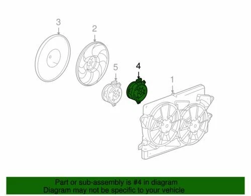 Genuine GM 2008-2009 Chevrolet Equinox Torrent Engine Cooling Fan Motor 19130518 - Image 2 of 2