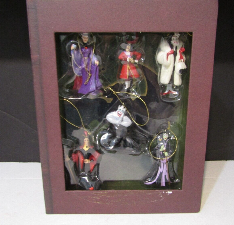 Walt Disney World Resort Disney Villians Storybook Ornament Set NIP eBay