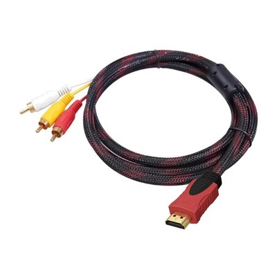 HDMI auf Cinch Adapter RCA Konverter AV Kabel 1080p Fernseher VCR
