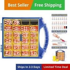 220PCS Battery Cable Ends Kit,110PCS AWG 8 6 4 2 1 Heavy Duty Copper Wire Lug...