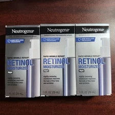 LOT OF 3 Neutrogena Rapid Wrinkle Repair Moisturizer Night *BRAND NEW* FREE-SHIP